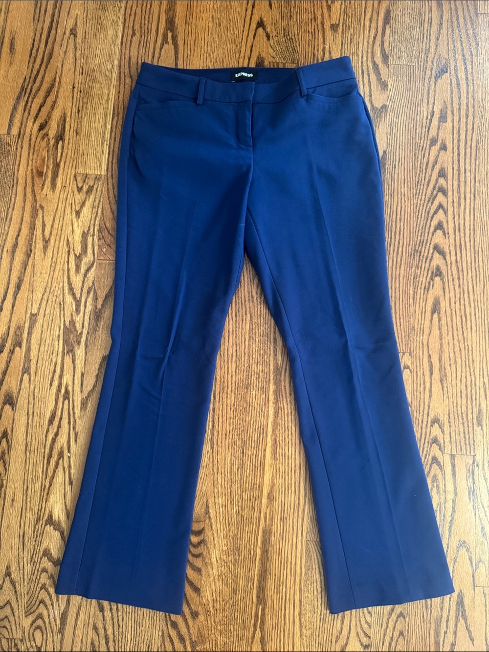 Express Women's Navy Barely Boot Low Rise Dress Pants